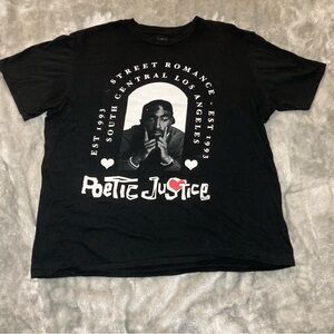 Tupac Shakur Poetic Justice A Street Romance Short Sleeve T Shirt Size Large